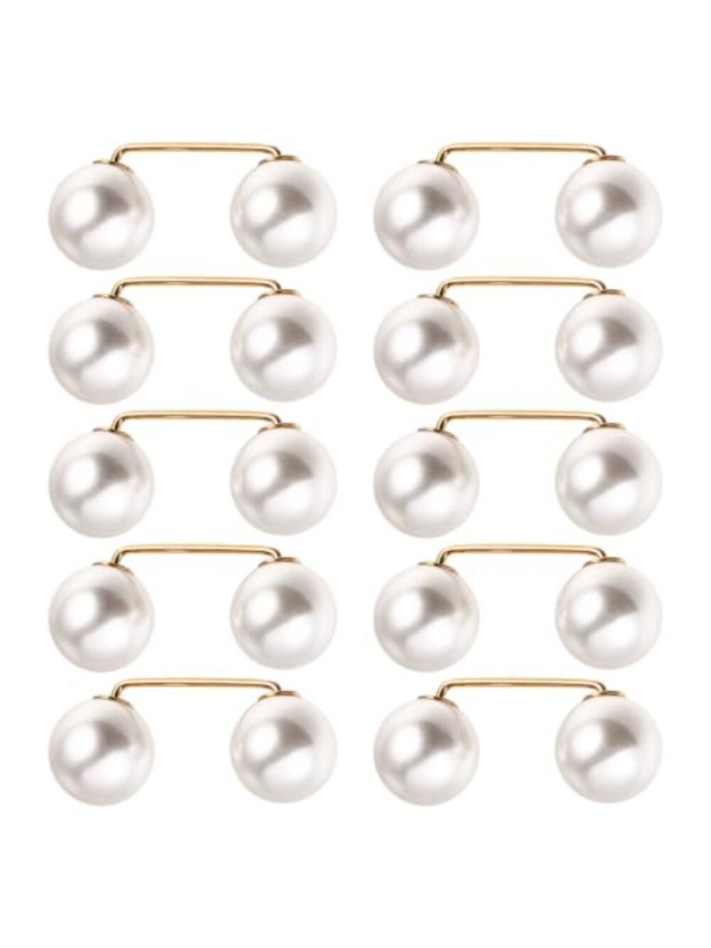 10Pcs Adjustable Pearl Pant Button Clips No-Tools Hem Waist Adjuster Pins
